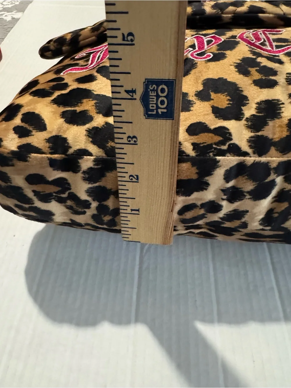 Juicy Couture leopard print Quilted Shoulder Bag decorative pillow BNWT